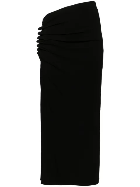 Rabanne ruched midi skirt