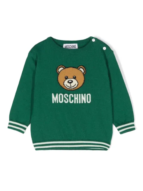 Moschino Kids teddy-bear knitted jumper