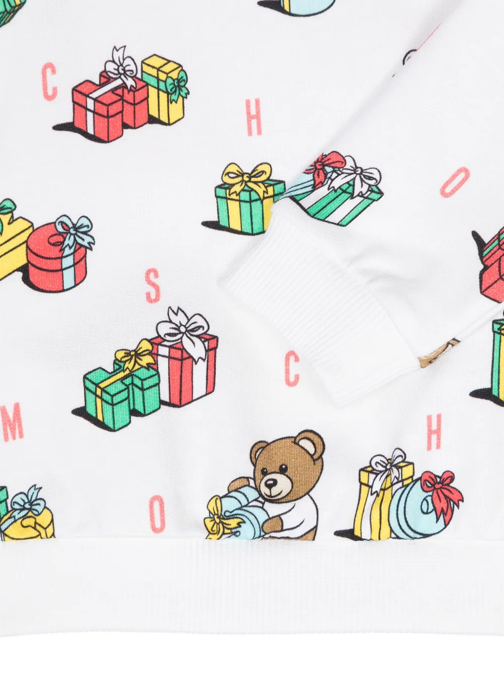 Moschino Kids Sweater met print Wit