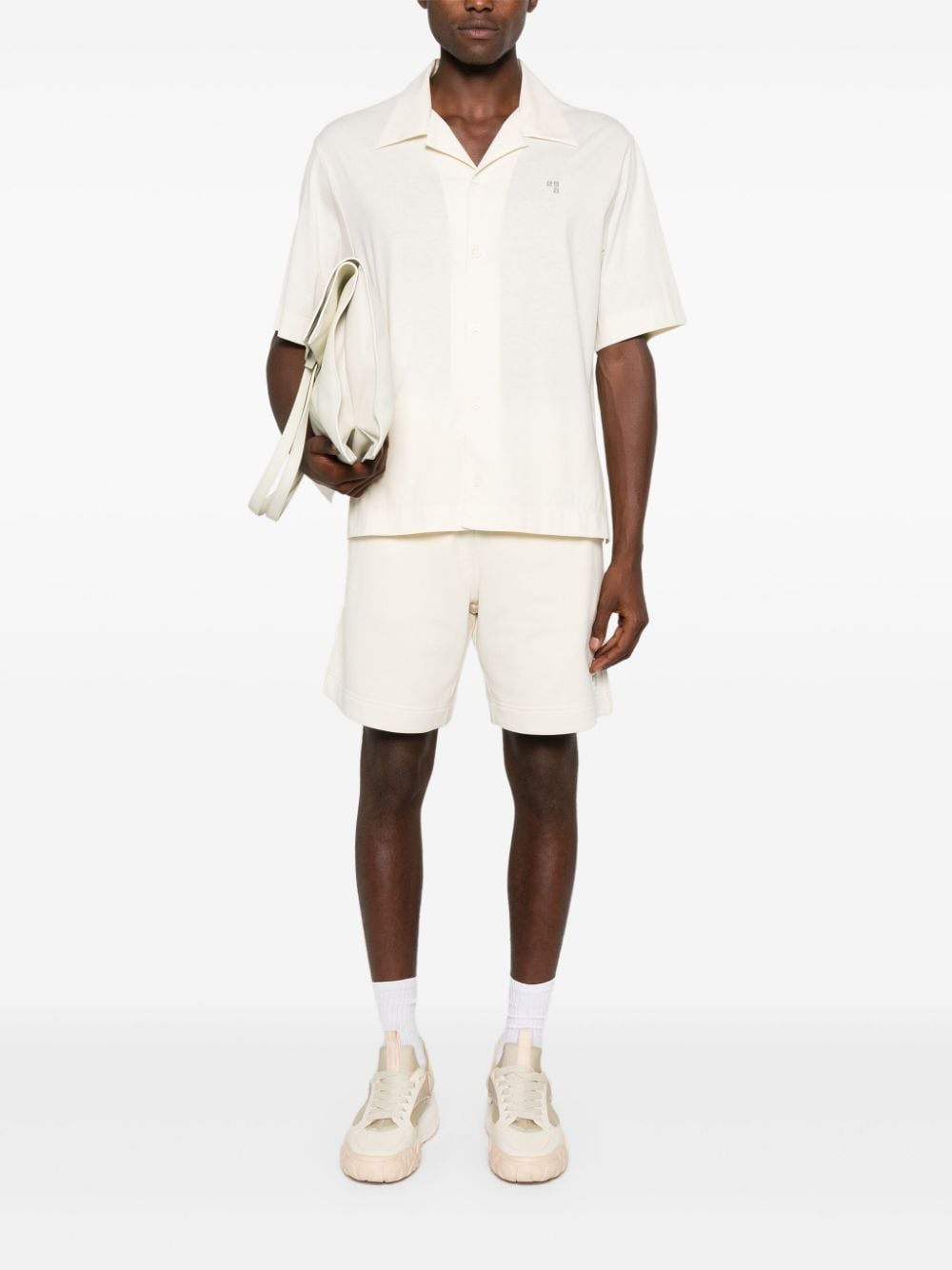 Givenchy Katoenen bermuda shorts met geborduurd logo - Wit