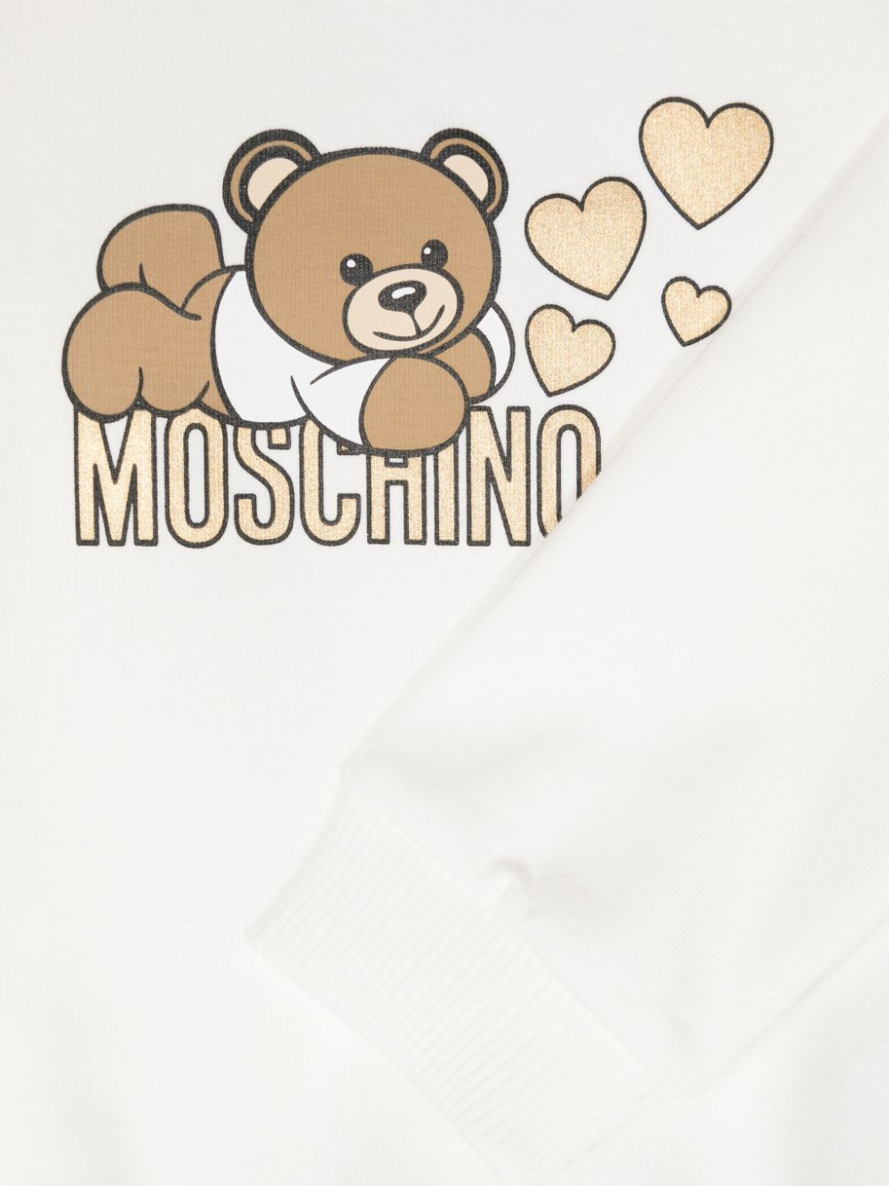 Moschino Kids Sweater met teddybeerprint Wit