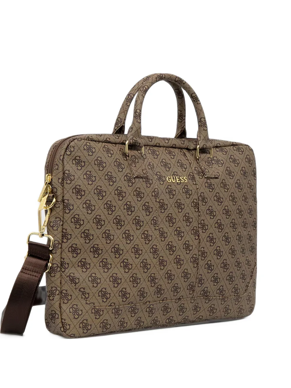 GUESS USA monogram-print laptop bag - Tons neutres GUESS USA monogram-print laptop bag - Tons neutres