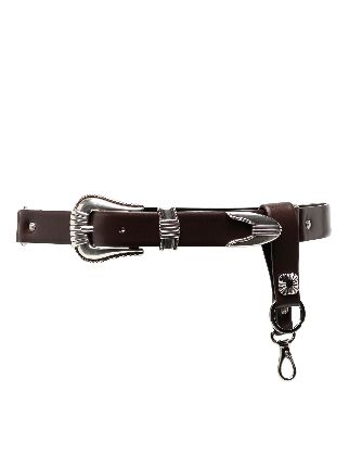 Toga Key Ring Metal Buckle Belt | Brown | FARFETCH