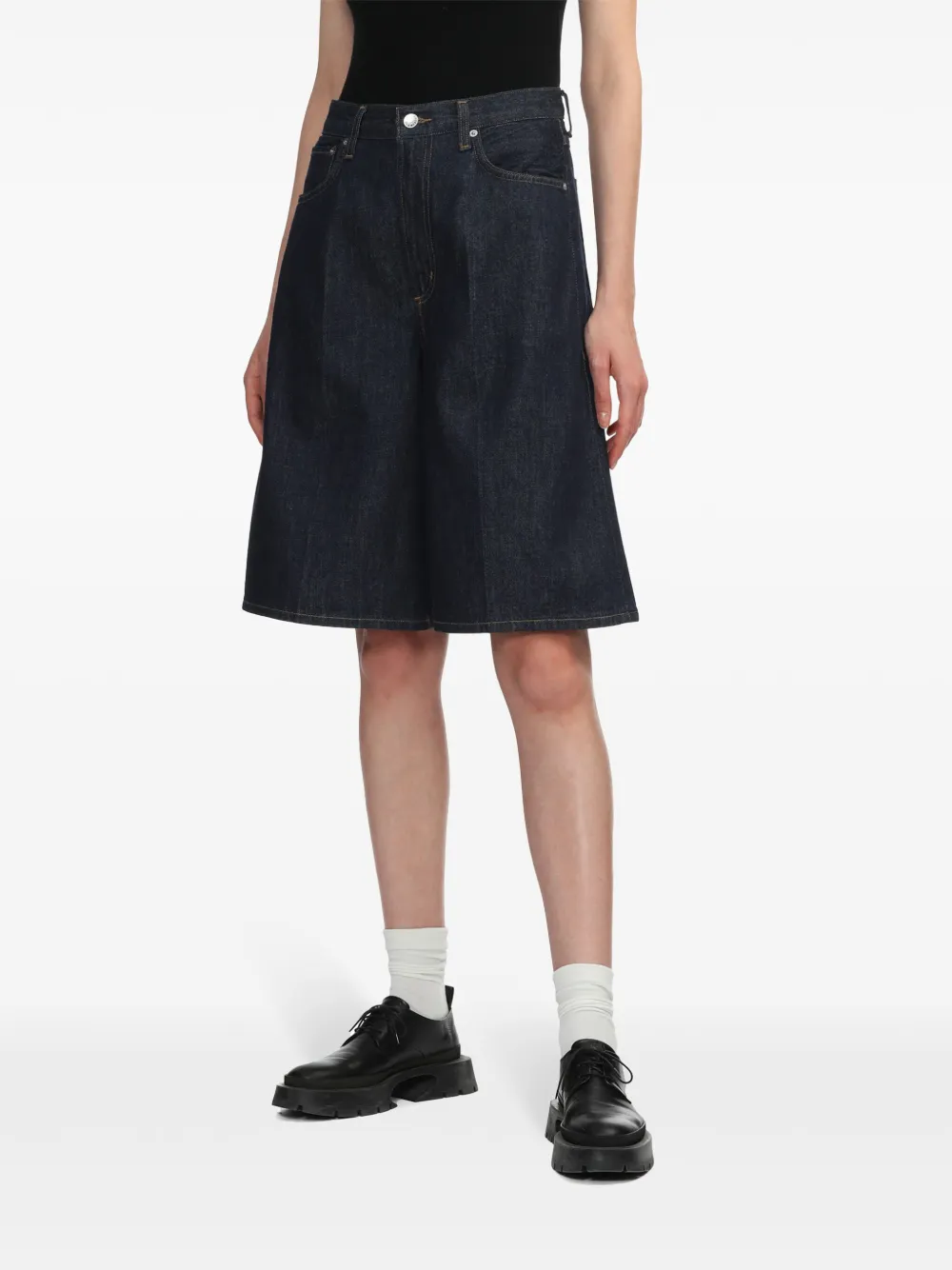 AGOLDE Nolan denim shorts Blauw