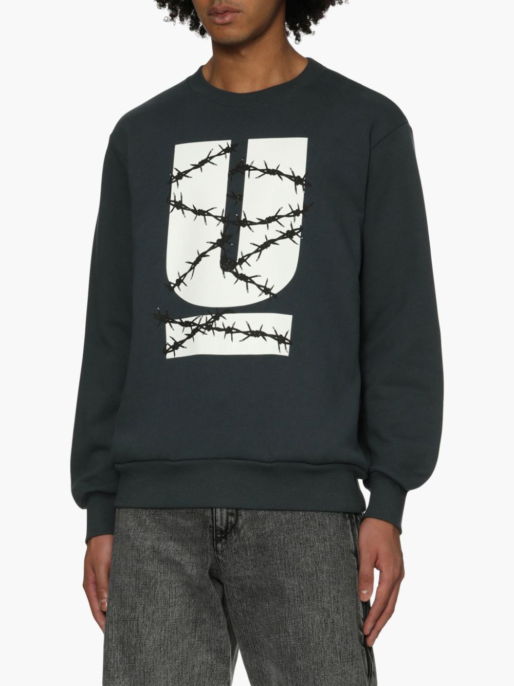 Shop Undercover Logo-print Sweatshirt In 绿色