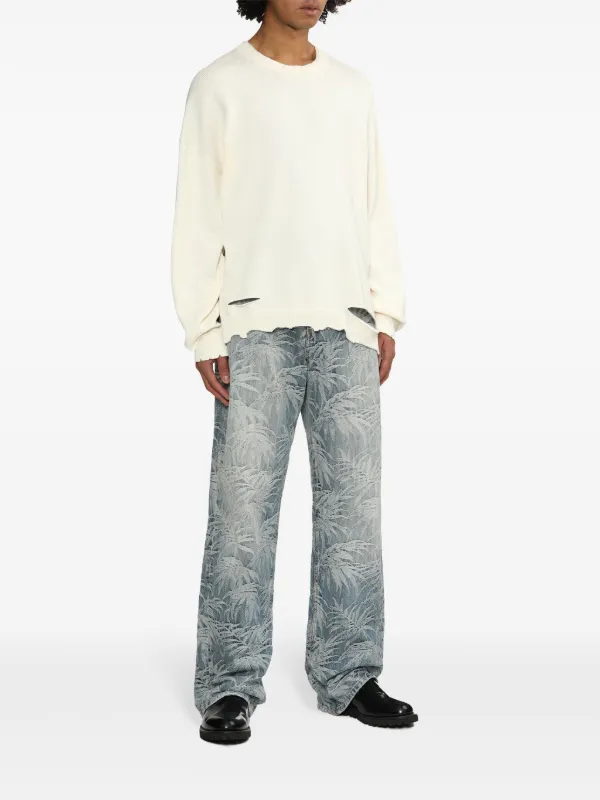 Helmut Lang ダメージ セーター | ホワイト | FARFETCH JP
