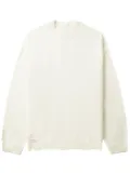 Helmut Lang distressed-effect ribbed jumper - White