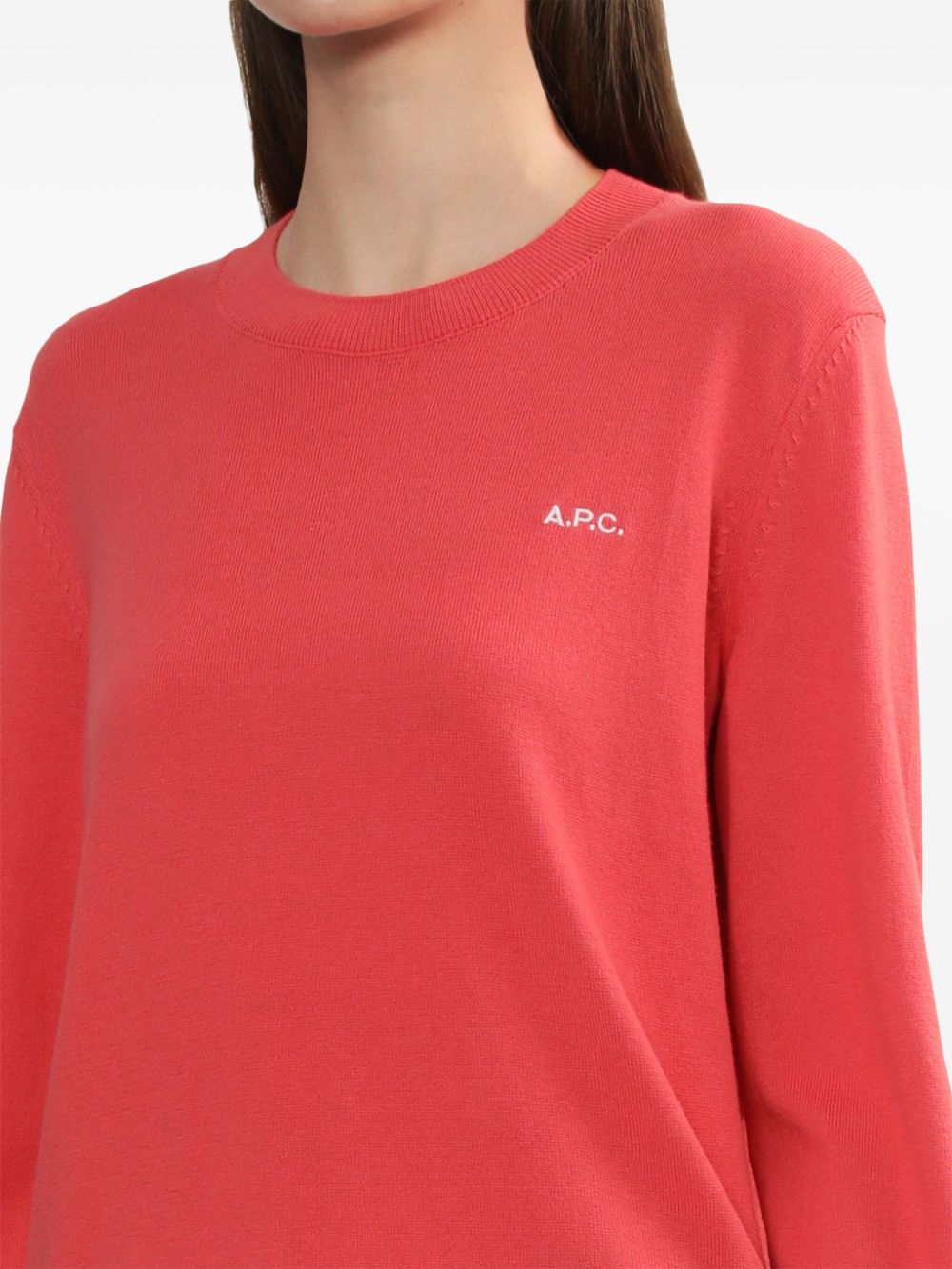 A.P.C. logo-embroidered jumper Women