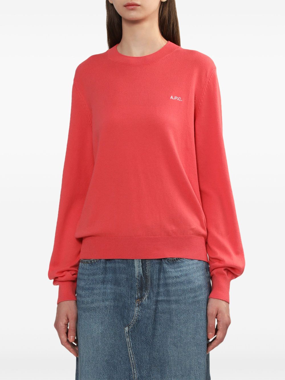 A.P.C. logo-embroidered jumper Women