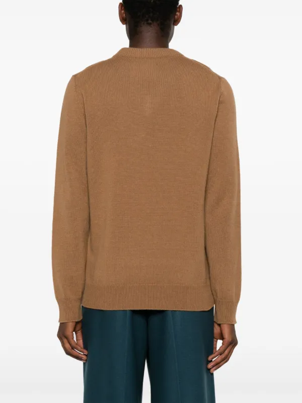 Jil Sander リブニット Vネックセーター | ブラウン | FARFETCH JP