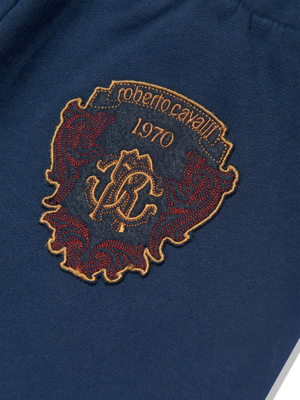 Roberto Cavalli Junior Trainingsbroek met logopatch Blauw