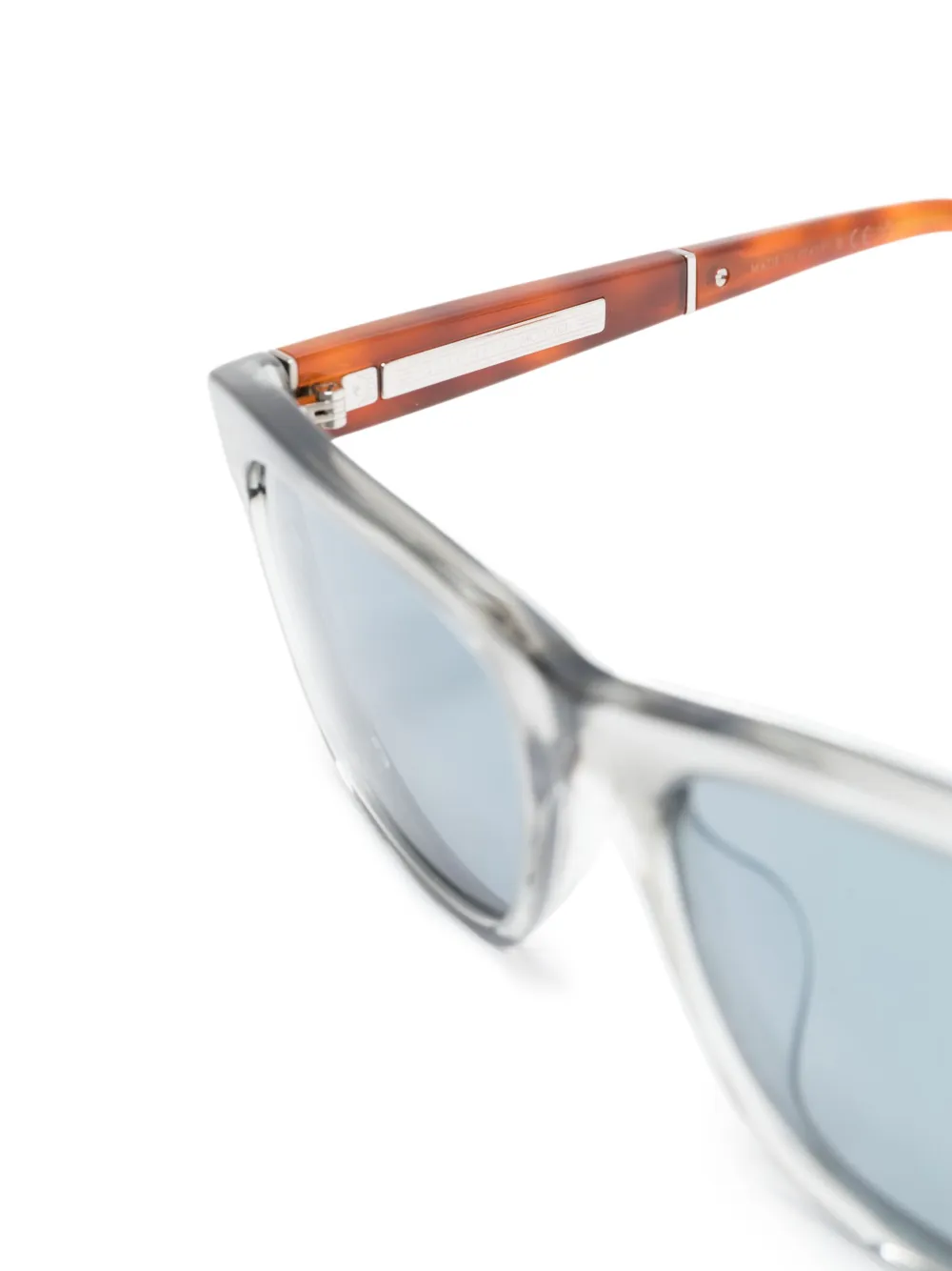 Brunello Cucinelli Zonnebril met wayfarer montuur Grijs