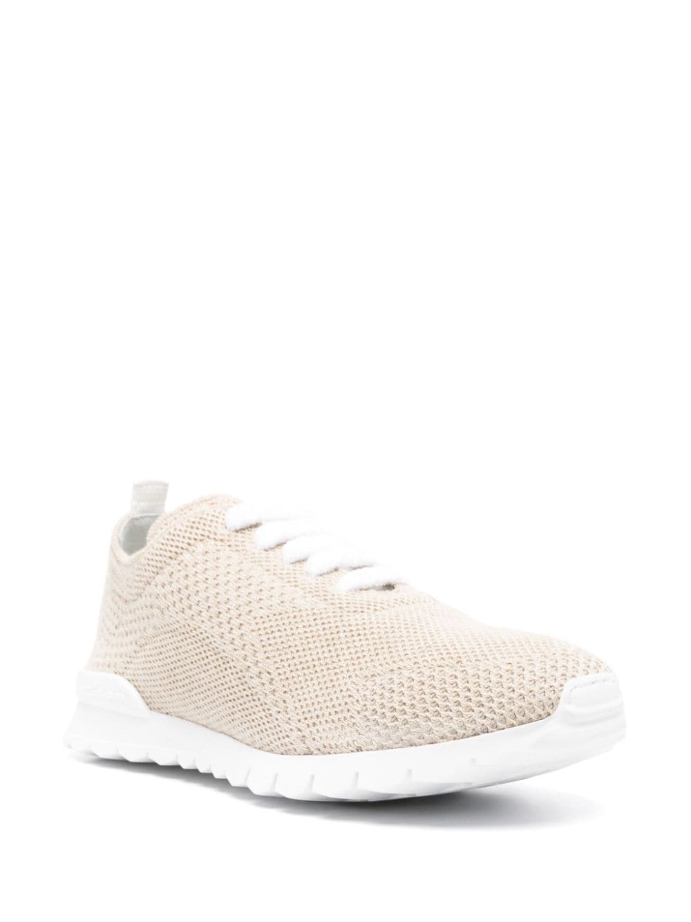 Kiton knit cashmere sneakers - Beige