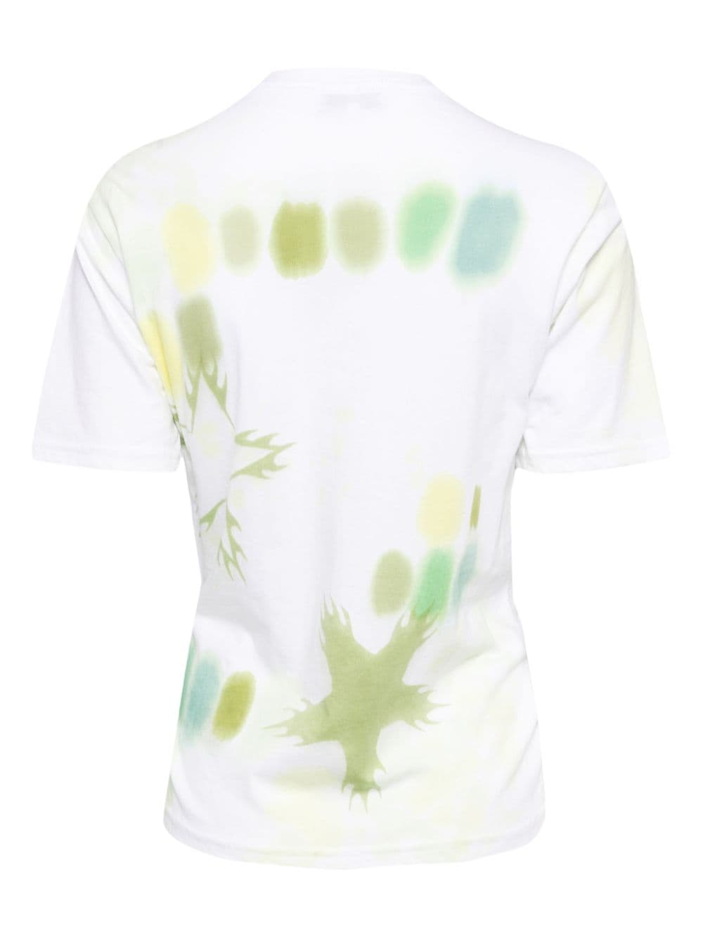 Shop Collina Strada Lime Starbust-print T-shirt In White