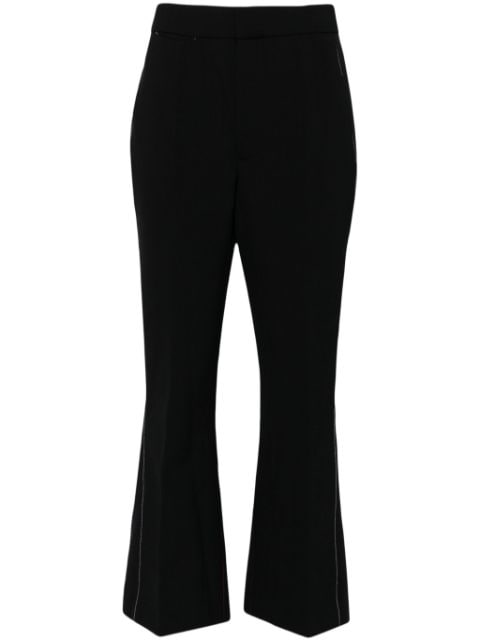 Victoria Beckham contrast-stitching flared trousers