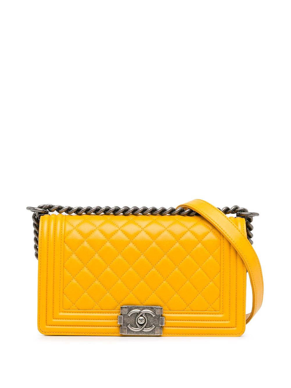 CHANEL 2014 Medium Lambskin Boy Flap crossbody bag Women