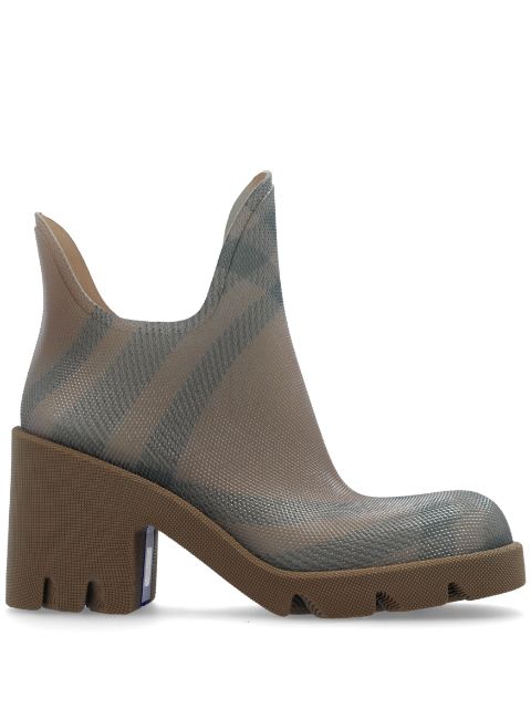 Burberry 65mm Marsh checked rubber boots Women