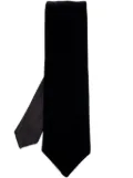 Giorgio Armani velvet-effect tie - Black