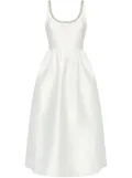 Self-Portrait crystal-embellished taffeta dress - White