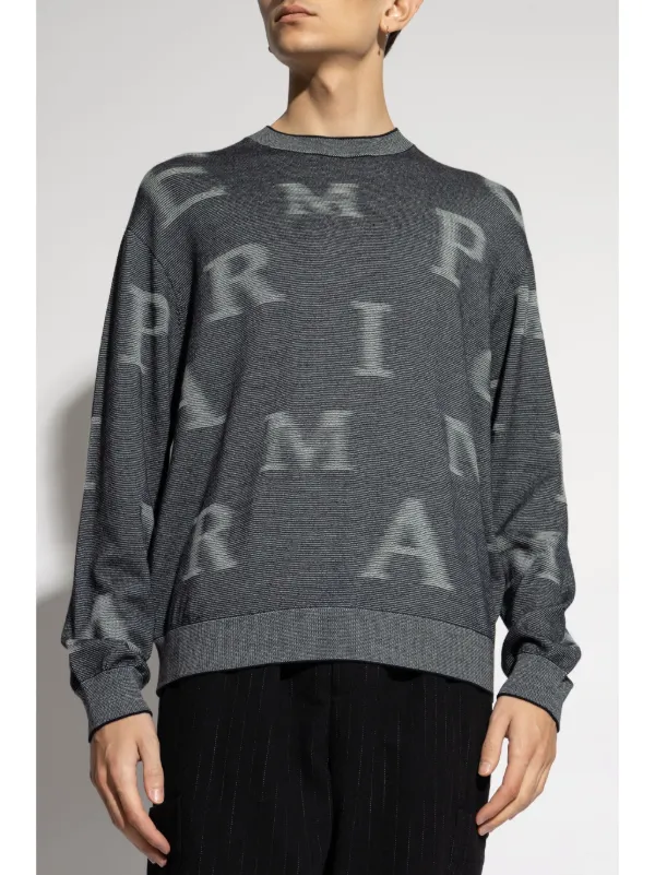 優先配送 セーター モノグラム Armani Emporio | JP FARFETCH | グレー トップス