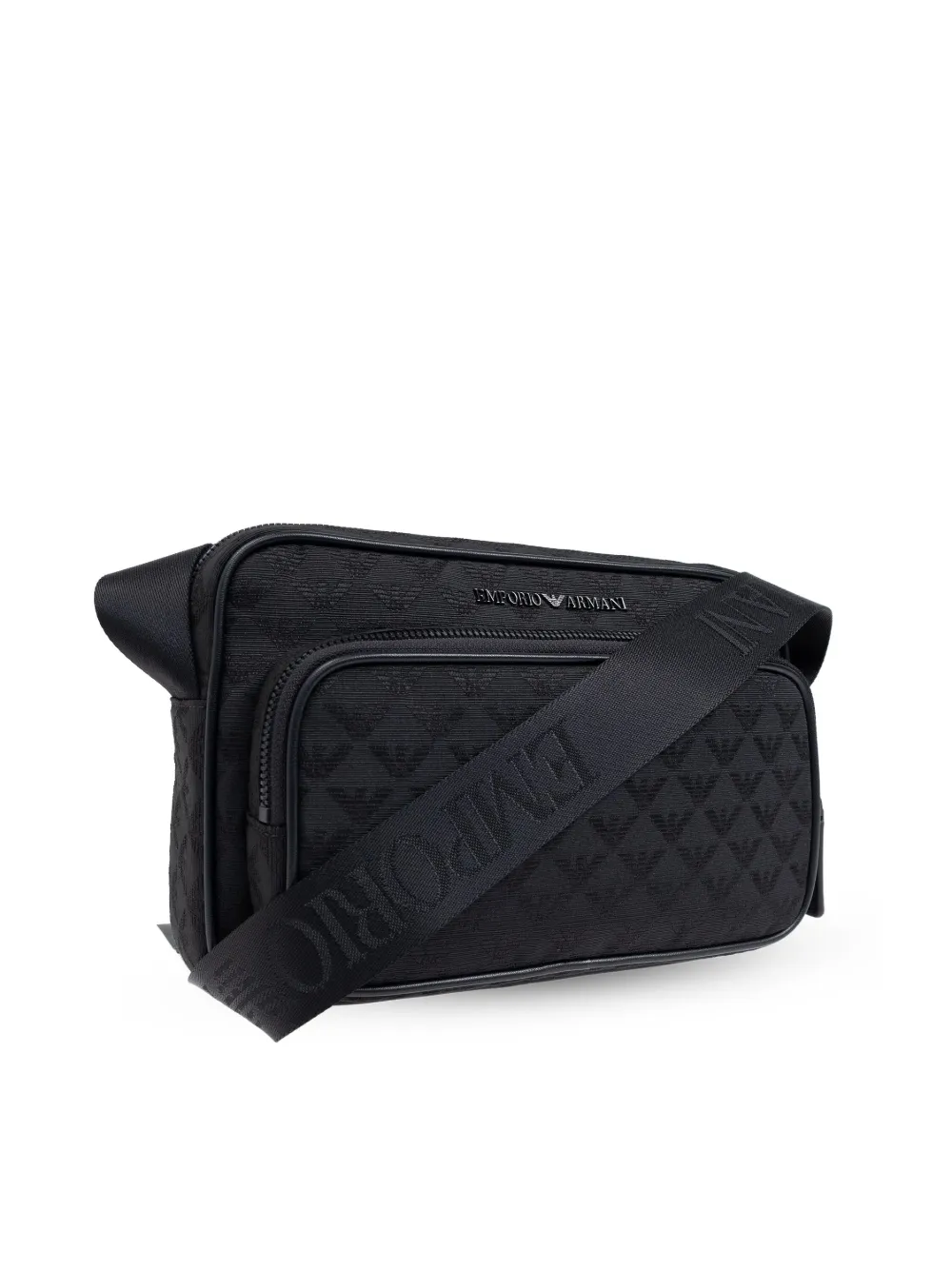 Emporio Armani Schoudertas met logo-jacquard Zwart
