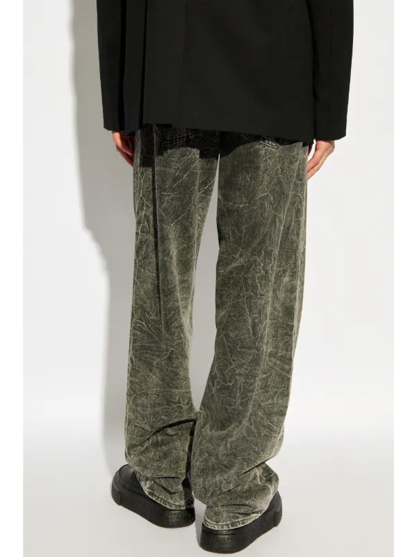 MM6 Maison Margiela Crinkled Jeans | Grey | FARFETCH