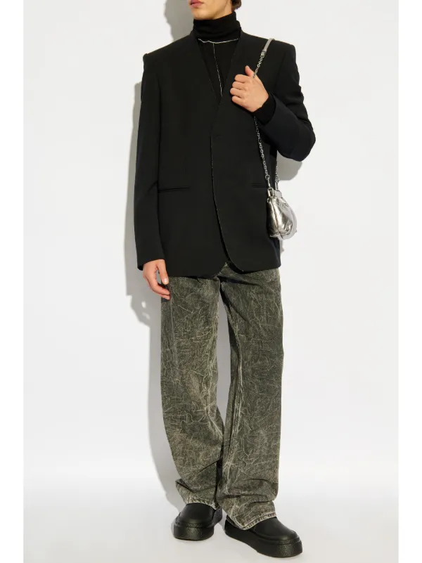 MM6 Maison Margiela Crinkled Jeans | Grey | FARFETCH