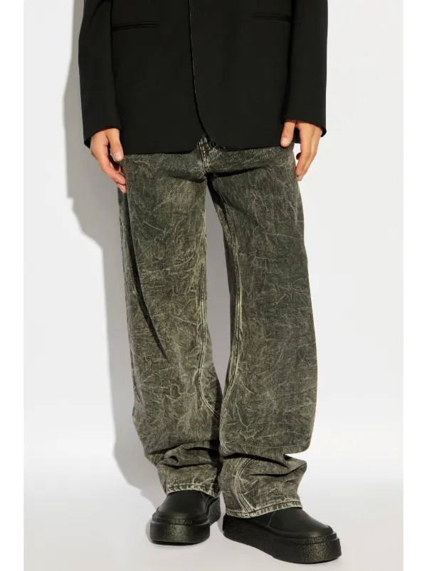 MM6 Maison Margiela Crinkled Jeans | Grey | FARFETCH