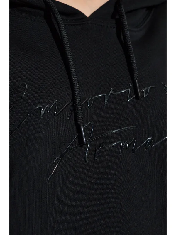Emporio Armani ロゴ パーカー | ブラック | FARFETCH JP