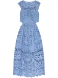 Self-Portrait cut-out lace midi dress - Blue