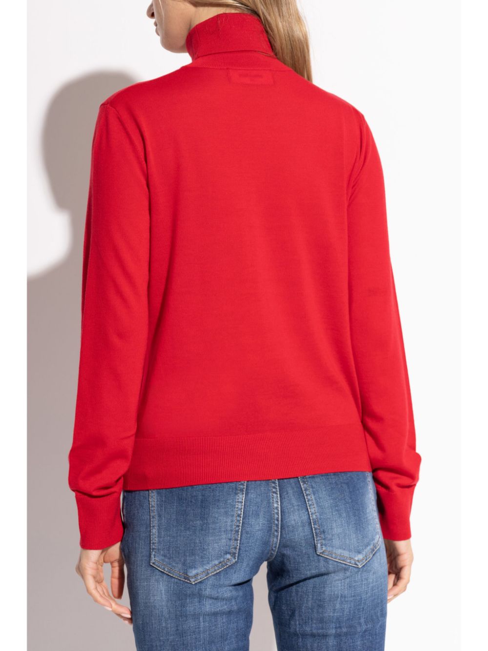 Shop Dsquared2 Embroidered-logo Wool Jumper In Red