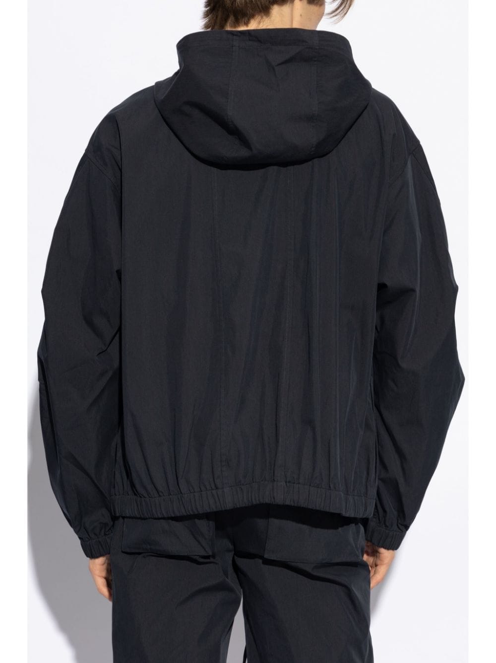 Shop Helmut Lang Gusset Hoodie In Blue