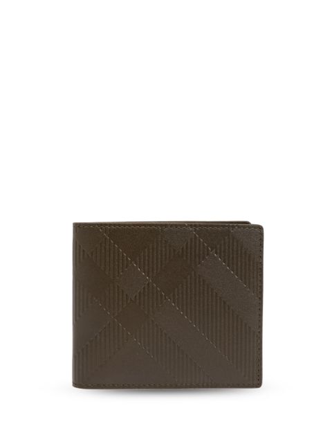 Burberry check folding card case Men