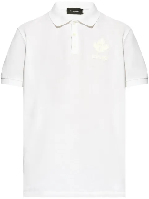 DSQUARED2 raised-logo cotton polo shirt 