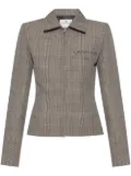 Courrèges Prince of Wales-check jacket - Brown
