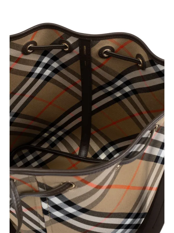 Burberry nova check bucket bag sale