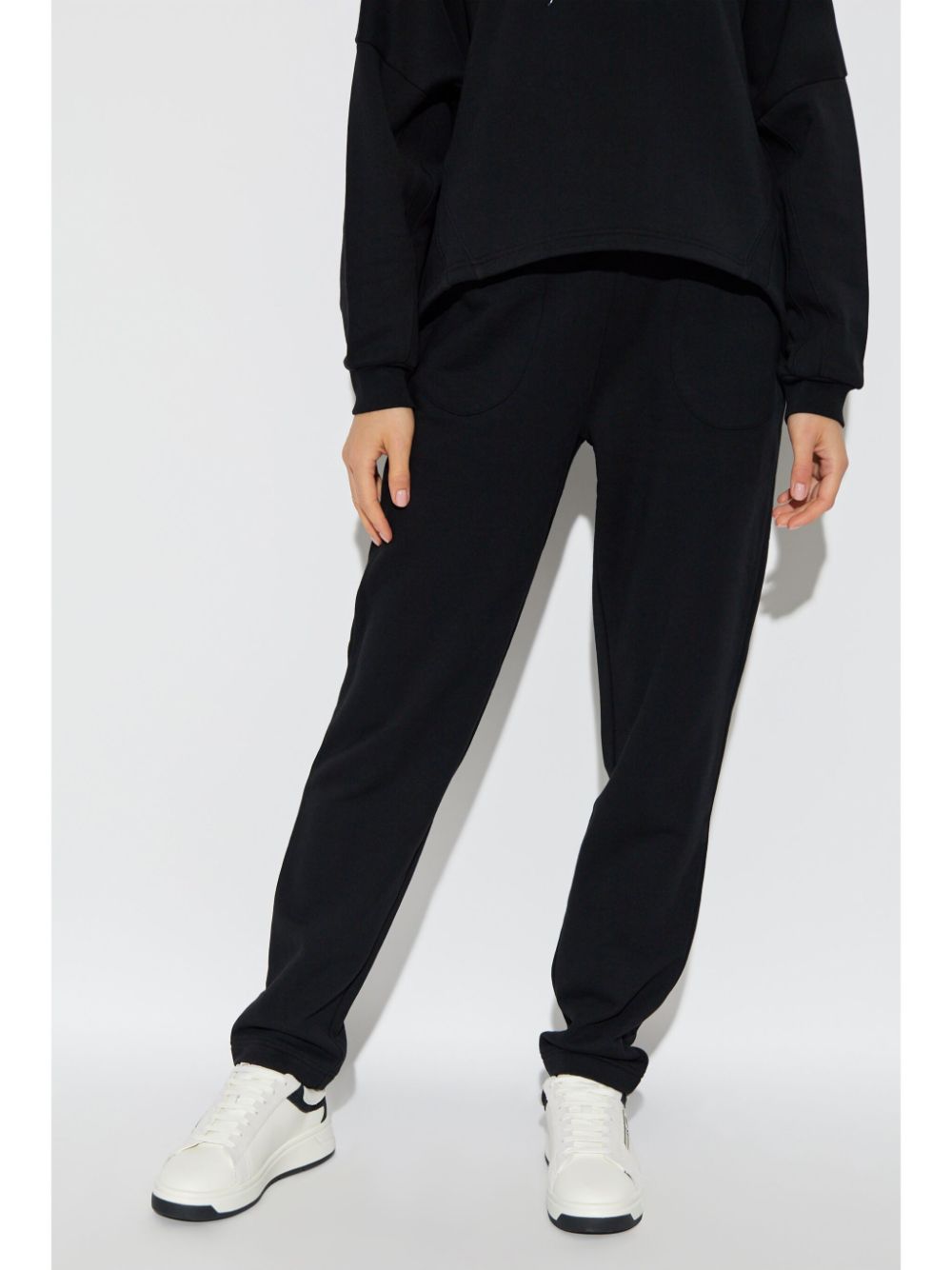 Shop Emporio Armani Logo-appliqué Track Pants In Black