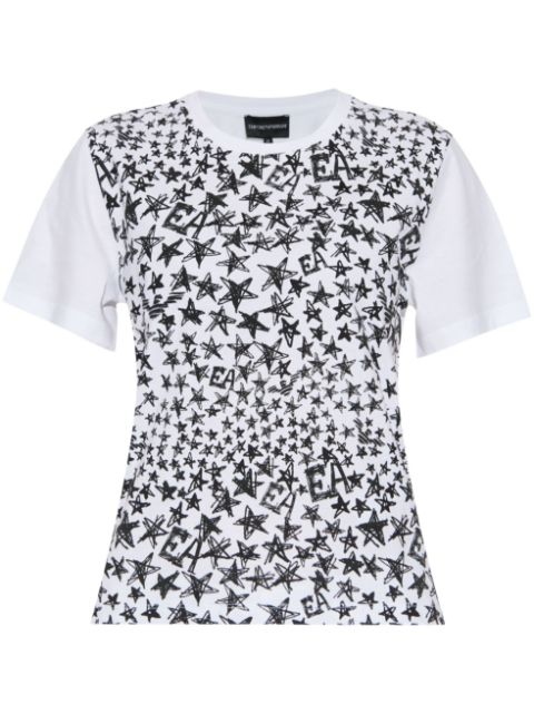 Emporio Armani star-print cotton T-shirt Women