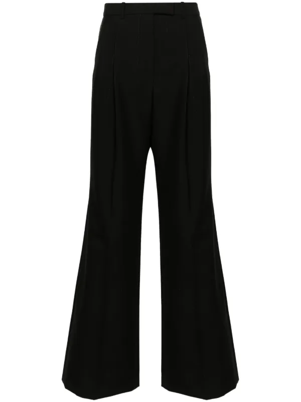 GIVENCHY ジバンシイ　パンツ　ブラック　ワイド Givenchy ハイウエスト ワイドパンツ | ブラック | FARFETCH JP