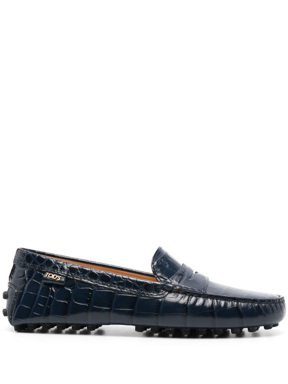 Tod's Gommino Leather Loafers In Blue