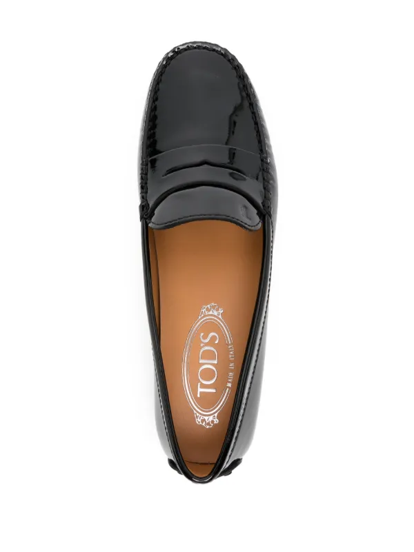 Tods Black Patent top Leather Drivers