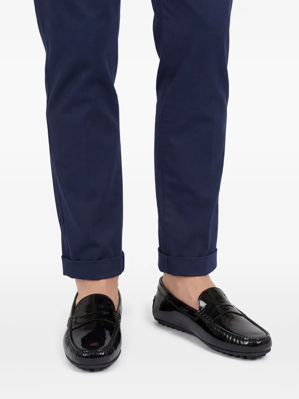 Tod's City Gommino lakleren loafers Zwart
