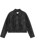 GANNI textured-cloqué short jacket - Black