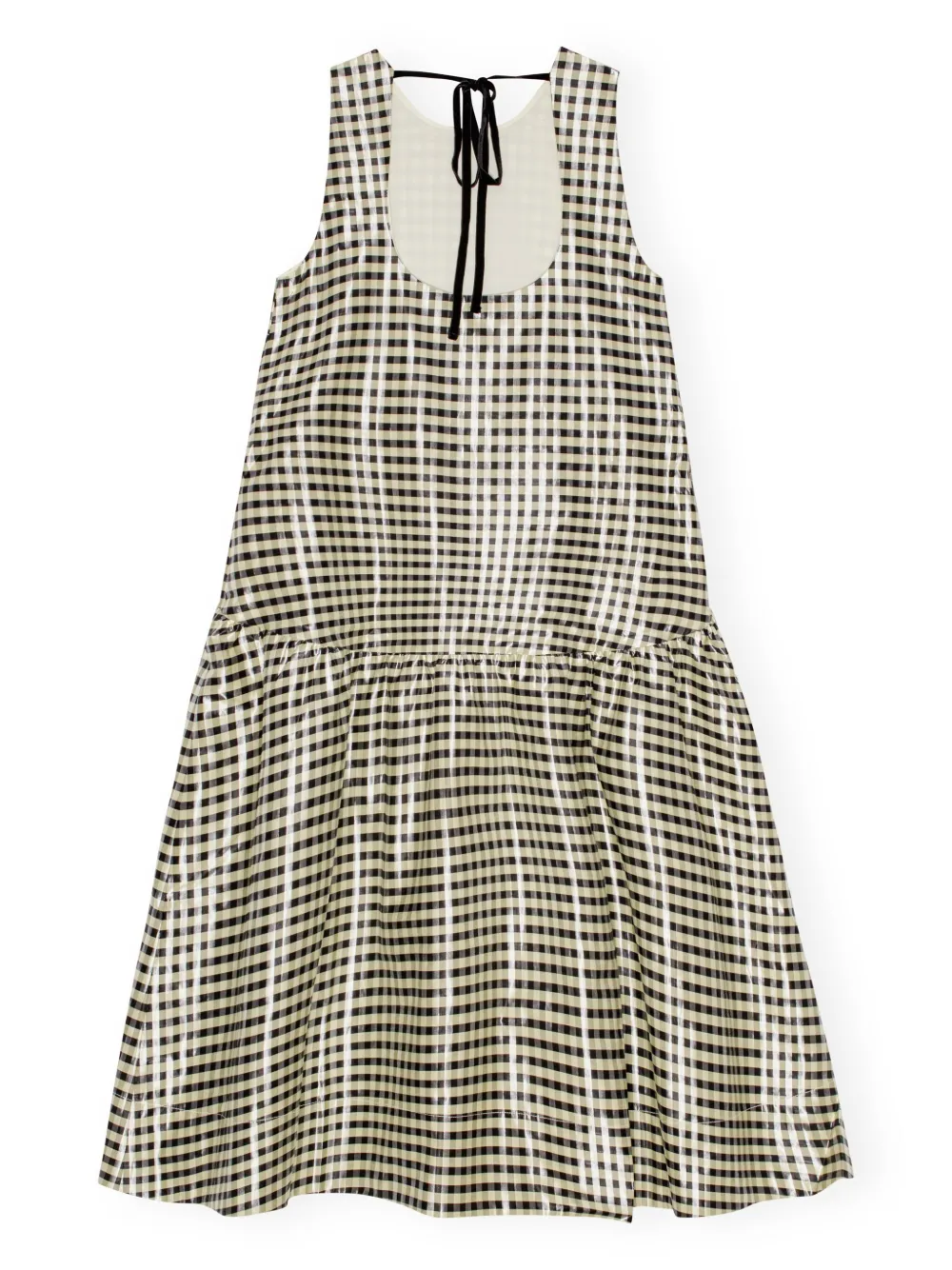 GANNI gingham-check jacquard midi dress Women