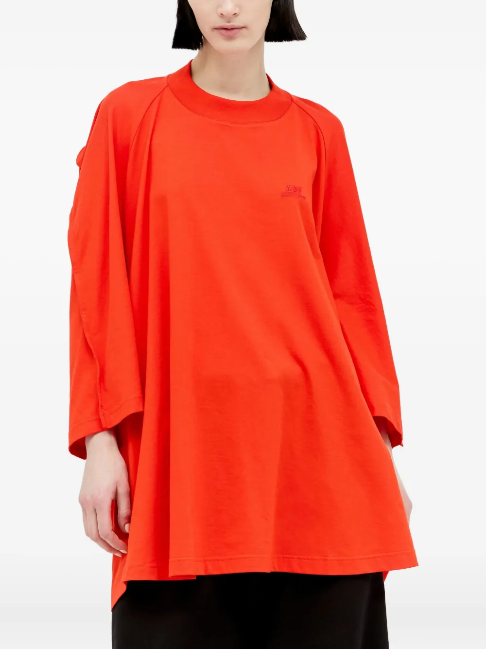 Shop Jean Paul Gaultier Logo-embroidered T-shirt In Red