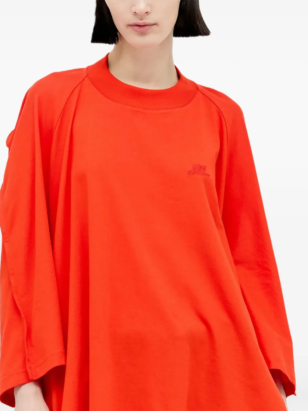 Shop Jean Paul Gaultier Logo-embroidered T-shirt In Red