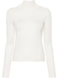 Chloé logo-embroidered roll-neck jumper - White