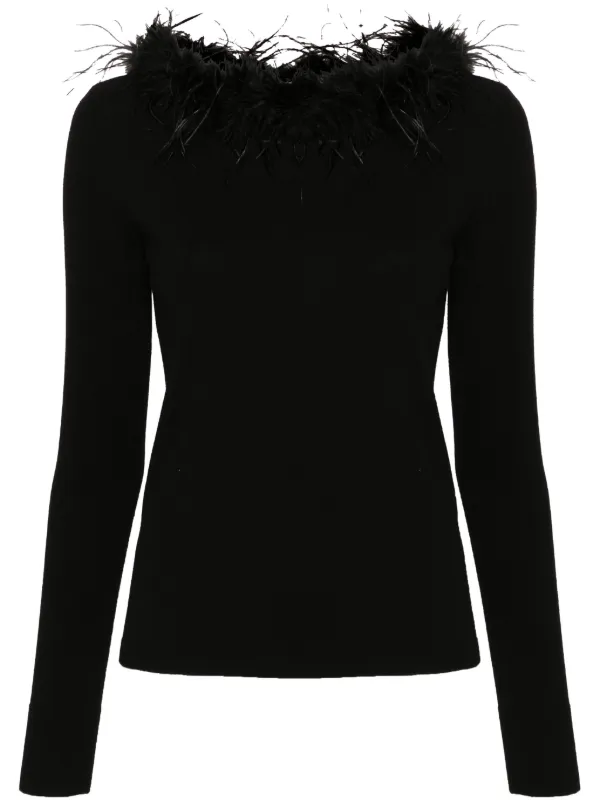 Feather knit jumper top