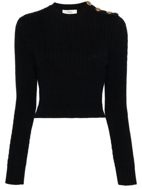 Chloé cable-knit cropped jumper