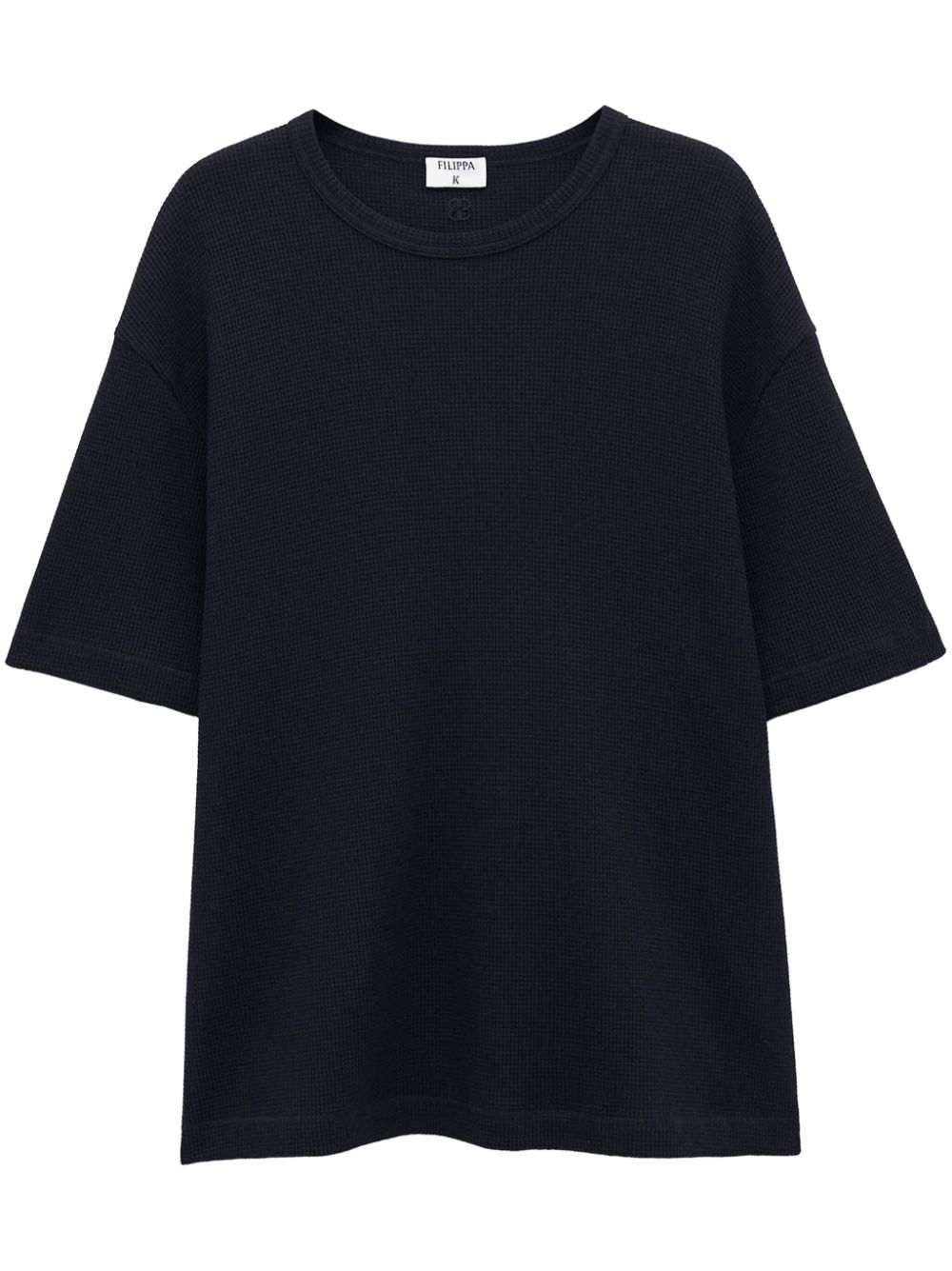 Filippa K Klassiek T-shirt met wafeltextuur Zwart